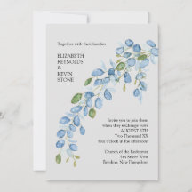 Elegant floral bruiloft Invitation