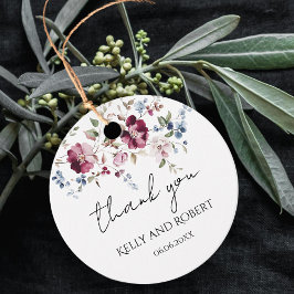 Elegant Floral bruiloft Jubileum Dank u Bedankjes Labels