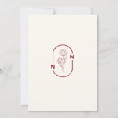 Elegant floral bruiloft kaart (Achterkant)