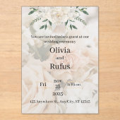 elegant floral bruiloft uitnodiging (Voorkant)