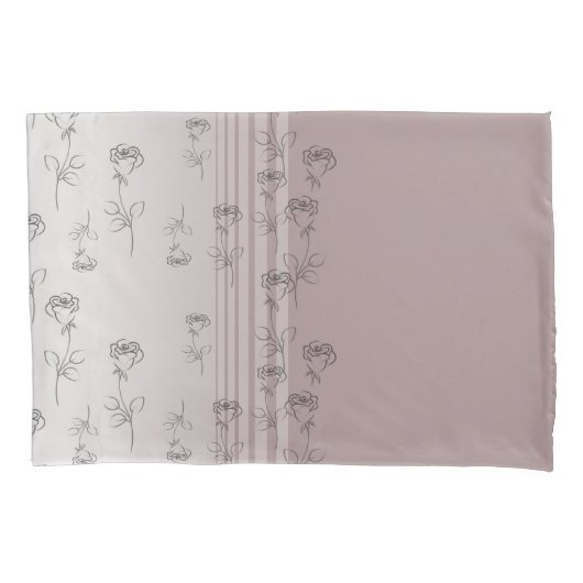 Elegant Floral Brush Roos Kussensloop (Voorkant)