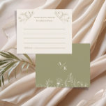 Elegant Floral Budget Advies Kaart<br><div class="desc">Geef dit elegante bloemadvies en wenskaarten voor uw gasten om in te vullen. Ze zijn een geweldig gastenboek alternatief voor een vrijgezellenfeest, verlovingsfeest of huwelijksreceptie waarmee familie, vrienden en gasten goede wensen kunnen uiten, leuke date night ideeën, leuke herinneringen, huwelijksadvies of leuke spelletjes om te spelen! Leg ze op een...</div>