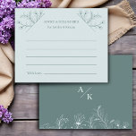 Elegant Floral Budget Advies Kaart<br><div class="desc">Geef dit elegante bloemadvies en wenskaarten voor uw gasten om in te vullen. Ze zijn een geweldig gastenboek alternatief voor een vrijgezellenfeest, verlovingsfeest of huwelijksreceptie waarmee familie, vrienden en gasten goede wensen kunnen uiten, leuke date night ideeën, leuke herinneringen, huwelijksadvies of leuke spelletjes om te spelen! Leg ze op een...</div>