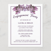 Elegant Floral Budget Engagement Party