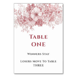 Elegant Floral Bunco Table One Kaart