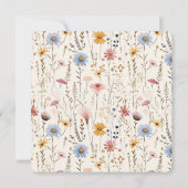 Elegant Floral Bunny Beige Baby shower Kaart (Achterkant)