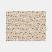 Elegant Floral Bunny Pattern Easter Fleece Blanket Deken (Voorkant (Horizontaal))