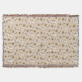 Elegant Floral Bunny Pattern Paasthrow Blanket Deken (Voorkant)