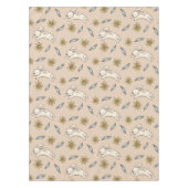 Elegant Floral Bunny Pattern Pasen | Tablecloth Tafelkleed (Voorkant)