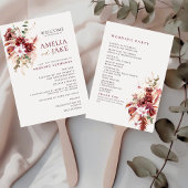 Elegant Floral Burgundy & Blush Boho Wedding  Handwaaier
