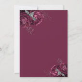 Elegant Floral Burgundy Peonies Wedding Kaart (Achterkant)