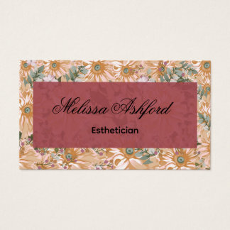 Elegant Floral Business Card  Visitekaartje