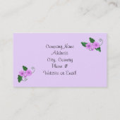 Elegant Floral Business Design Visitekaartje (Achterkant)