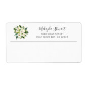 Elegant Floral Business Shipping Etiket (Voorkant)