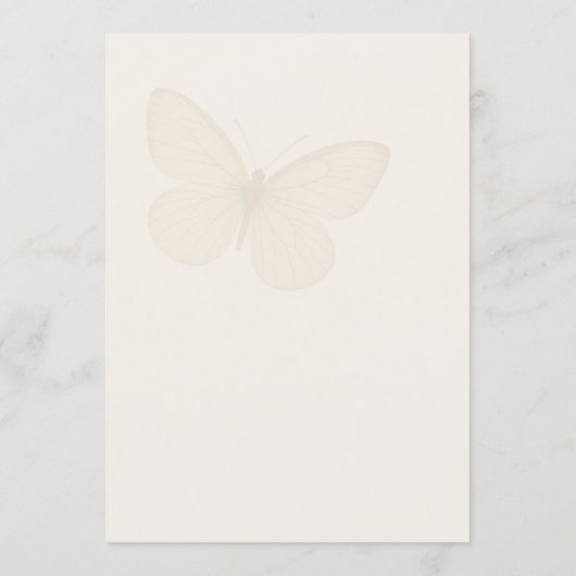 Elegant Floral Butterflies Bridal Shower Kaart (Achterkant)