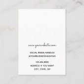 Elegant Floral Butterflies die display afgeeft Visitekaartje (Achterkant)