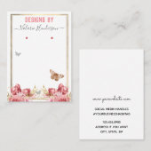 Elegant Floral Butterflies die display afgeeft Visitekaartje (Voorkant / Achterkant)