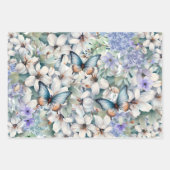 Elegant Floral & Butterflies Inpakpapier Vel (Voorkant)