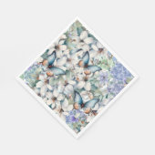Elegant Floral & Butterflies Servet (Hoek)