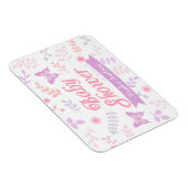 Elegant Floral Butterfly Baby shower Party Favors Magneet (Rechterzijde)