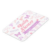 Elegant Floral Butterfly Baby shower Party Favors Magneet (Linkerzijde)