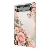 Elegant Floral Butterfly Clipboard Mini Klembord (Angled2)