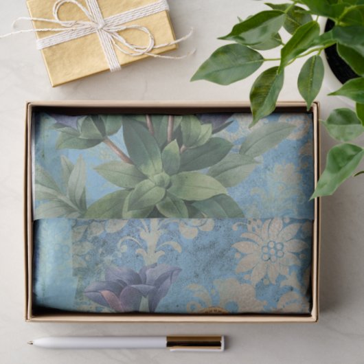 Elegant Floral Butterfly Tissuepapier (Geschenk)