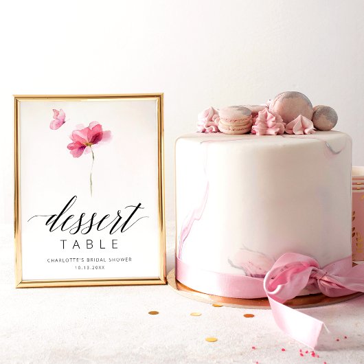 Elegant Floral Butterfly Vrijgezellenfeest Sign Poster