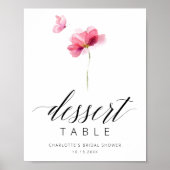 Elegant Floral Butterfly Vrijgezellenfeest Sign Poster (Voorkant)