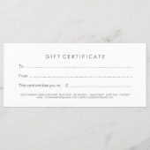 Elegant Floral Cadeaubon (Achterkant)