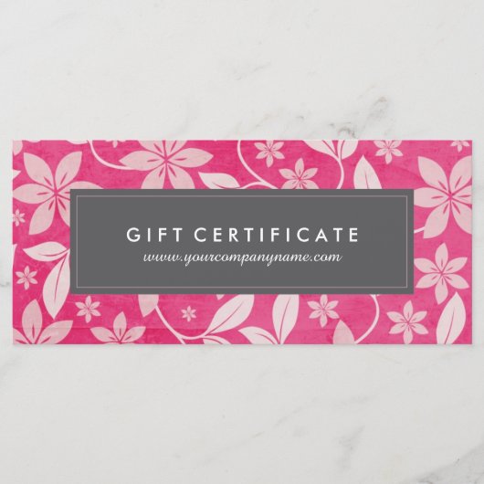 Elegant Floral Cadeaubon (Voorkant)