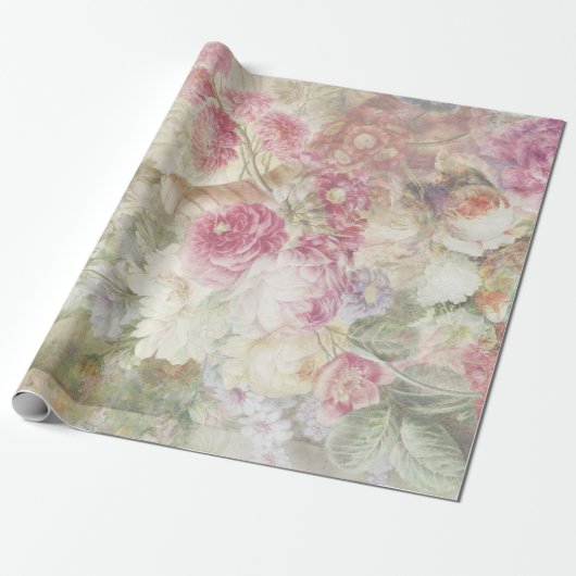 Elegant  Floral Cadeaupapier (Uitgerold)
