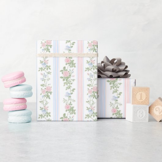 Elegant  Floral Cadeaupapier (Baby Shower)