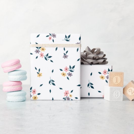 Elegant Floral Cadeaupapier (Baby Shower)
