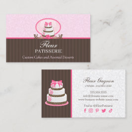 Elegant Floral Cake Bakery Visitekaartje