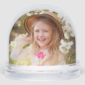 Elegant Floral Calligraphy Snow Globe Sneeuwbol (Achterkant)