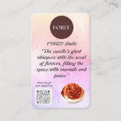 Elegant Floral Candle Visitekaartje – FOREU Studio (Voorkant)