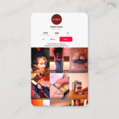 Elegant Floral Candle Visitekaartje – FOREU Studio (Achterkant)