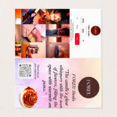 Elegant Floral Candle Visitekaartje – FOREU Studio (Buitenkant ongevouwen)