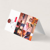 Elegant Floral Candle Visitekaartje – FOREU Studio (Achterkant)