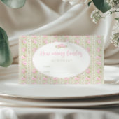 Elegant Floral Candy Jar Baby Shower Game Card Informatiekaartje