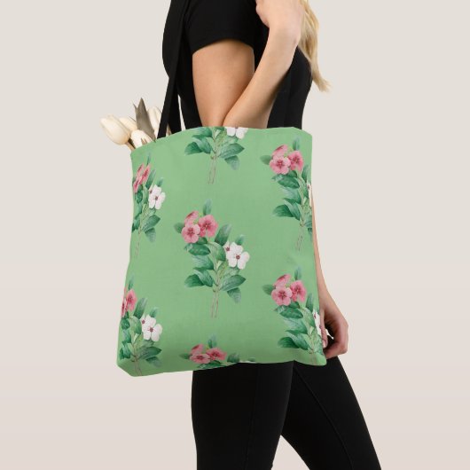 Elegant Floral Canvas tas (Dichtbij)