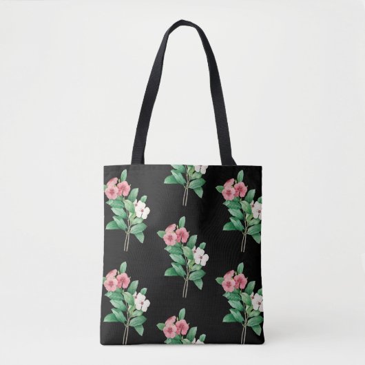 Elegant Floral Canvas tas (Voorkant)