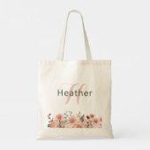 Elegant Floral Canvas tas (Achterkant)
