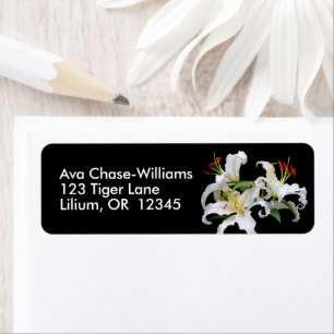 Elegant Floral Casablanca White Oriental Lilies Etiket