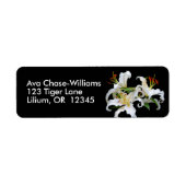 Elegant Floral Casablanca White Oriental Lilies Etiket (Voorkant)