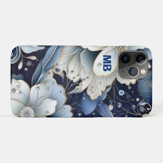 Elegant Floral Case-Mate iPhone Case (Achterkant (horizontaal))