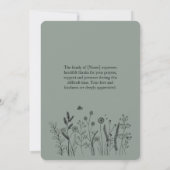 Elegant Floral "Celebrating the Life" Funeral Kaart (Achterkant)