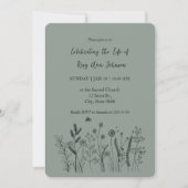 Elegant Floral "Celebrating the Life" Funeral Kaart (Voorkant)