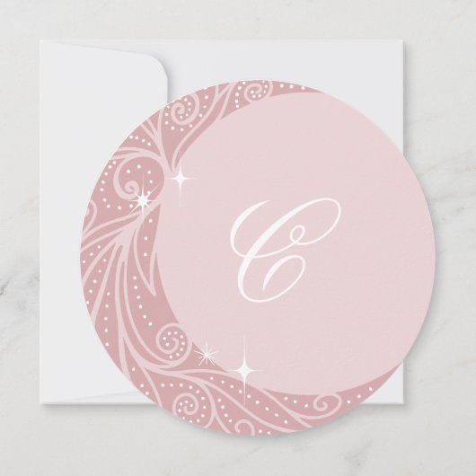 Elegant Floral Celestial Moon Stars Quinceanera Save The Date (Achterkant)